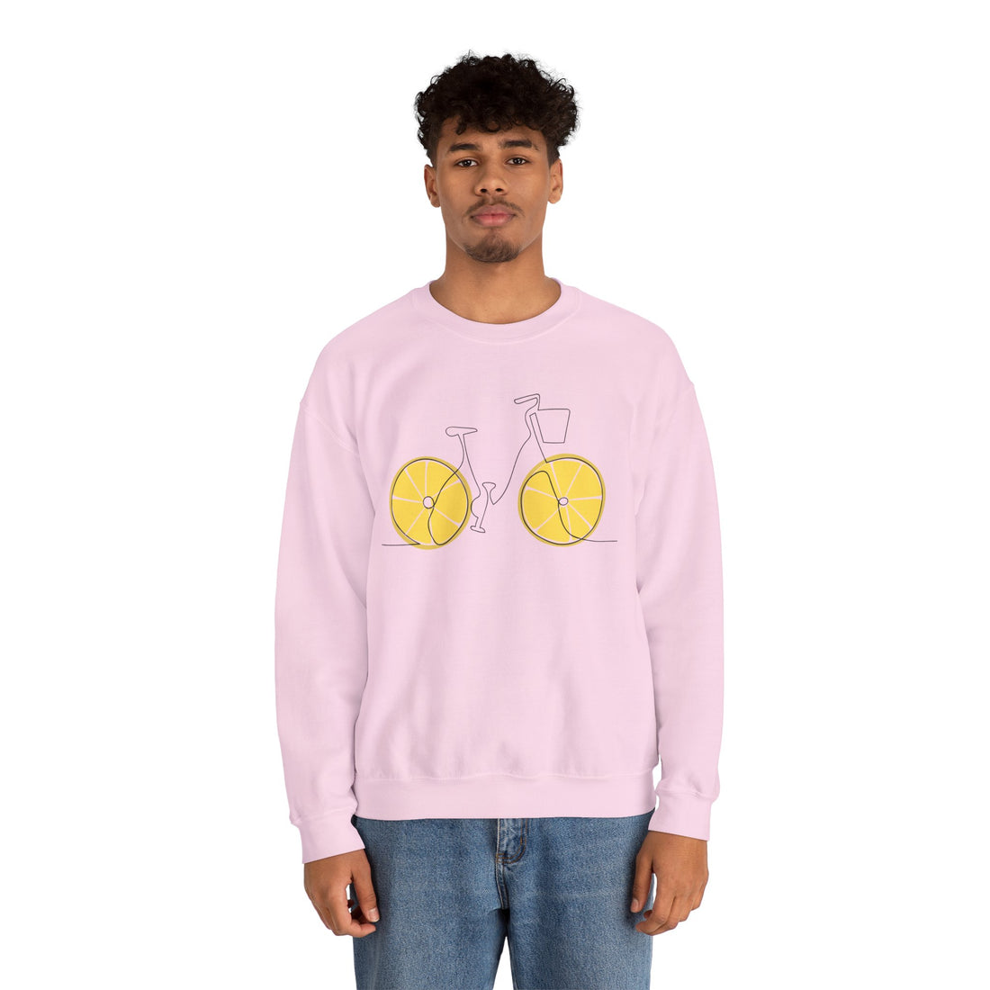 Fresh Ride: Lemon Bicycle Graphic Sweatshirt