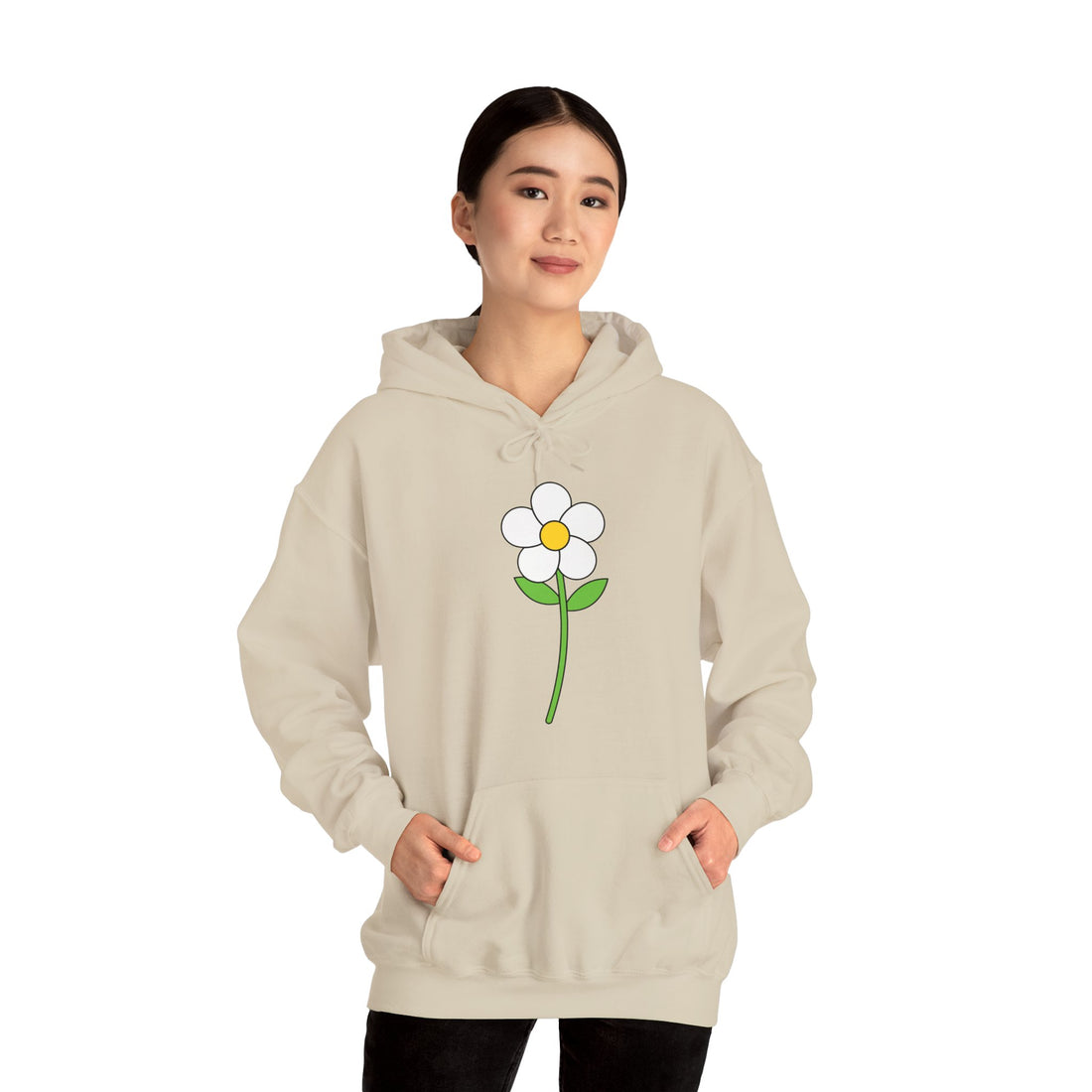 Minimalist Flower Graphic Hoodie