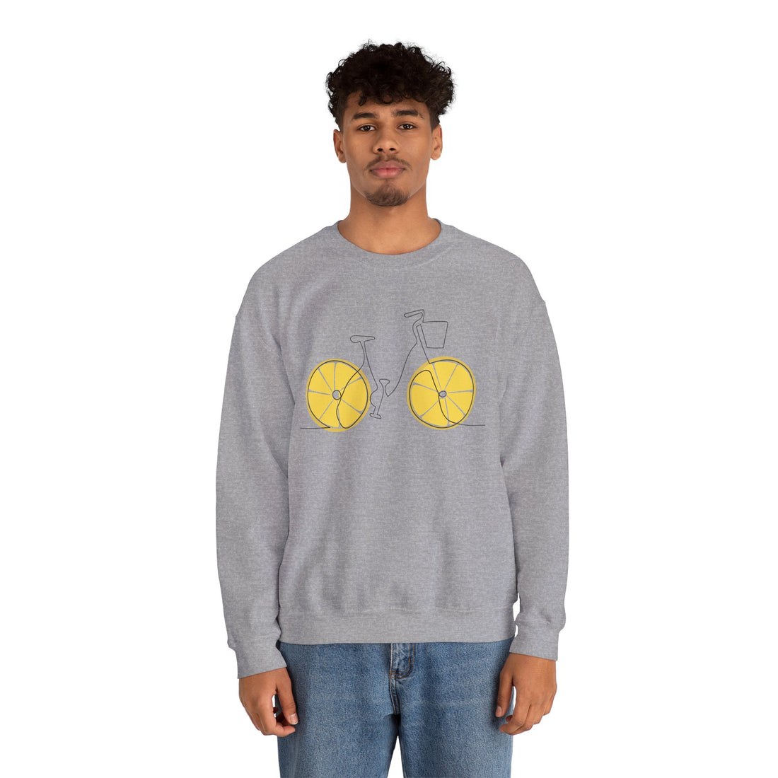 Fresh Ride: Lemon Bicycle Graphic Sweatshirt