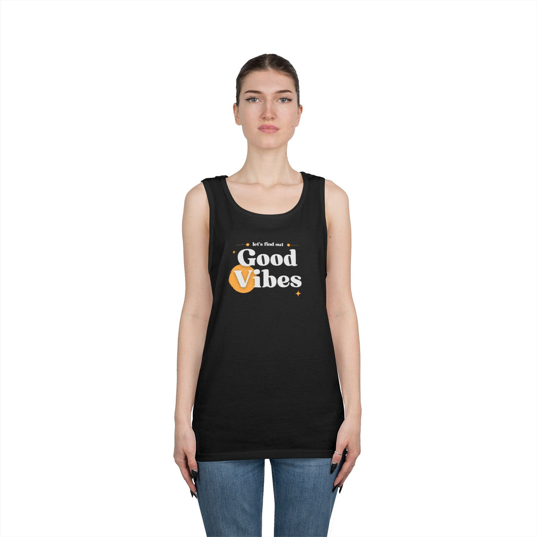 Good Vibes Graphic Heavy Cotton Tank Top