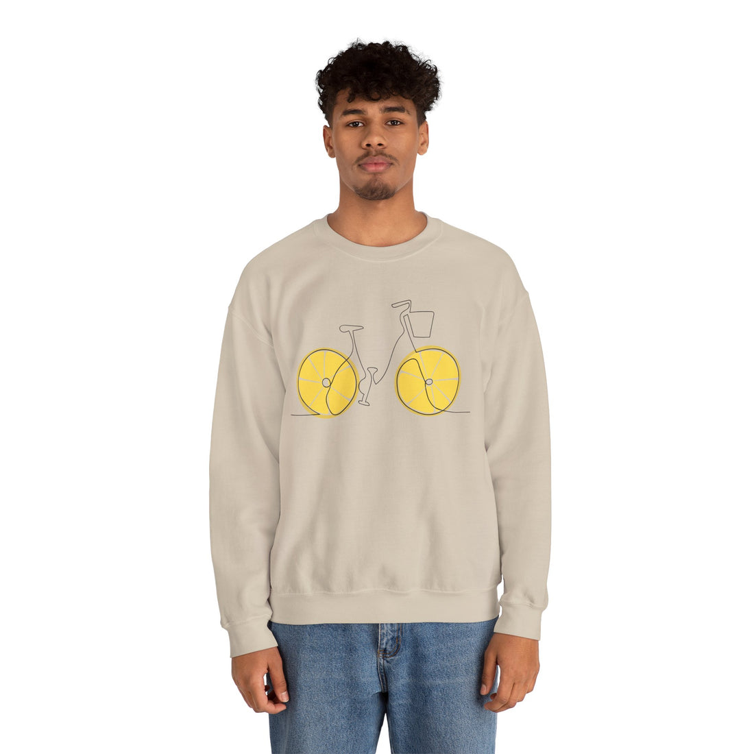 Fresh Ride: Lemon Bicycle Graphic Sweatshirt