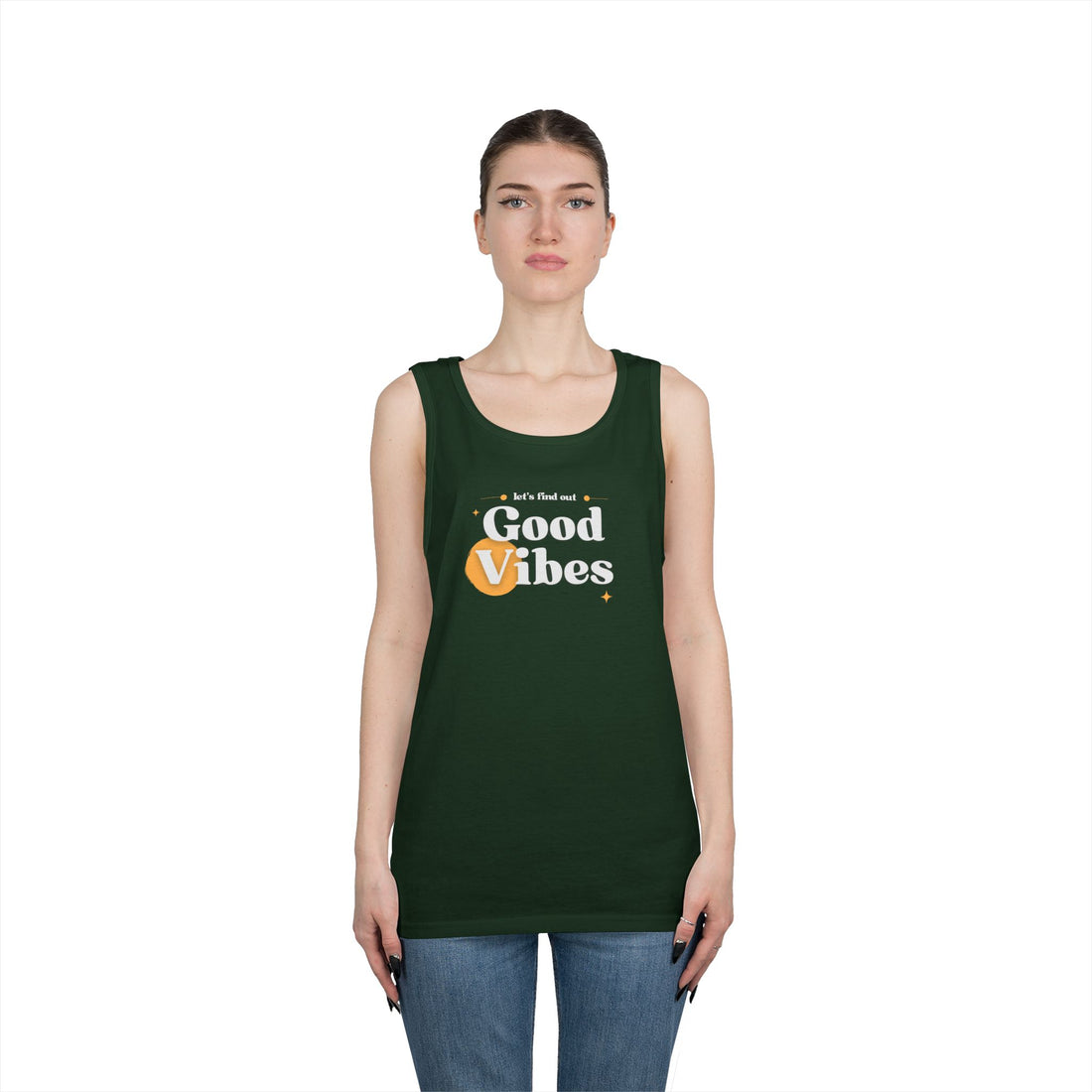 Good Vibes Graphic Heavy Cotton Tank Top