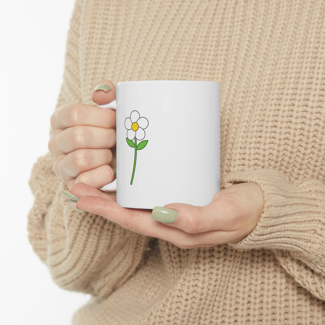 Minimalist Flower Graphic Ceramic Mug