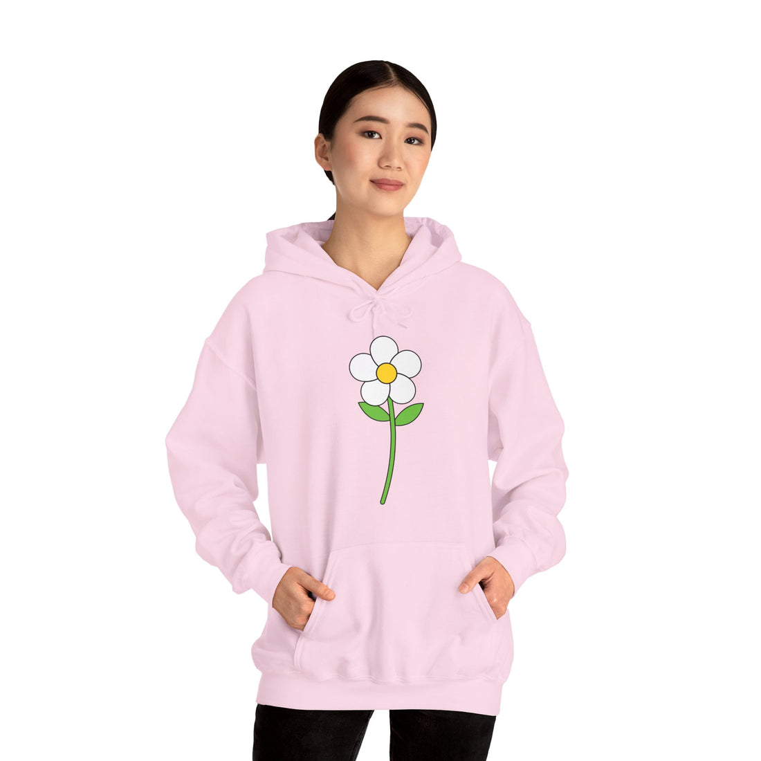 Minimalist Flower Graphic Hoodie