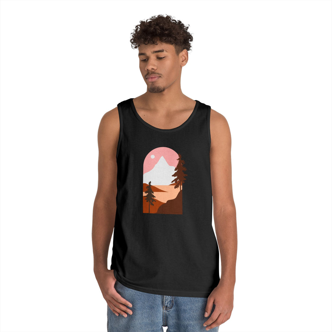 Arched Escape: Scenic Graphic Heavy Cotton Tank Top