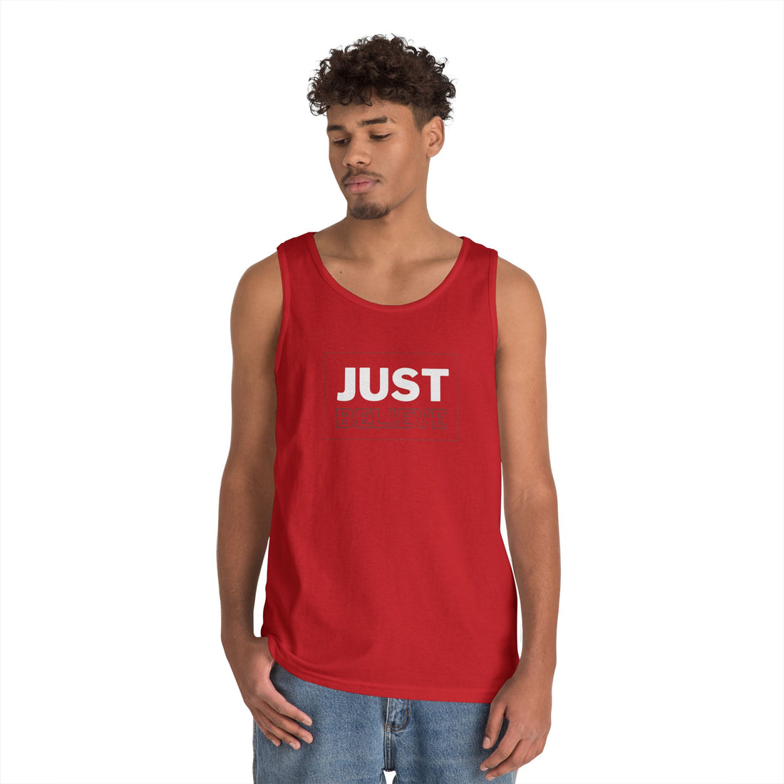 Just Believe Graphic Heavy Cotton Tank Top