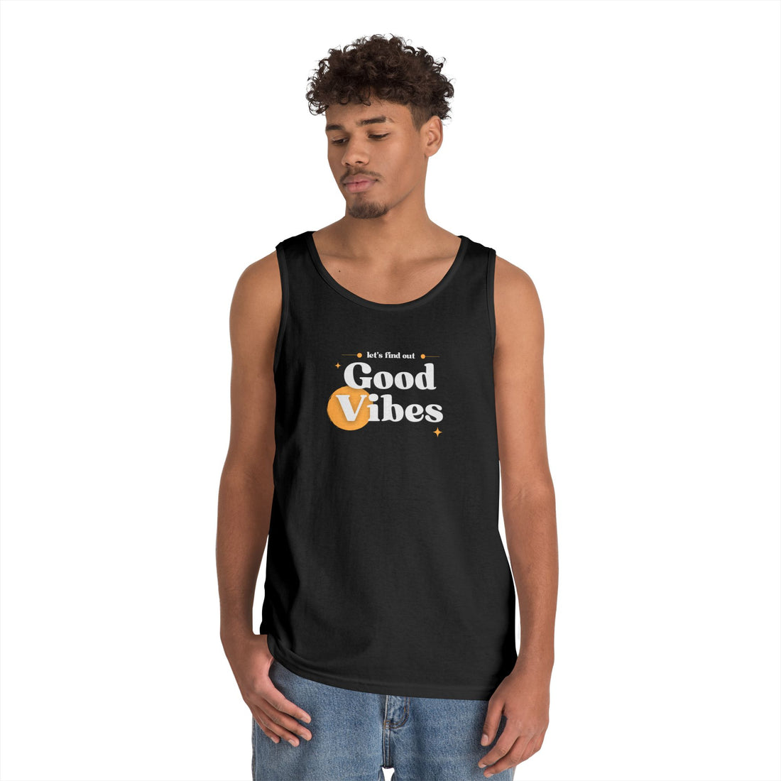 Good Vibes Graphic Heavy Cotton Tank Top