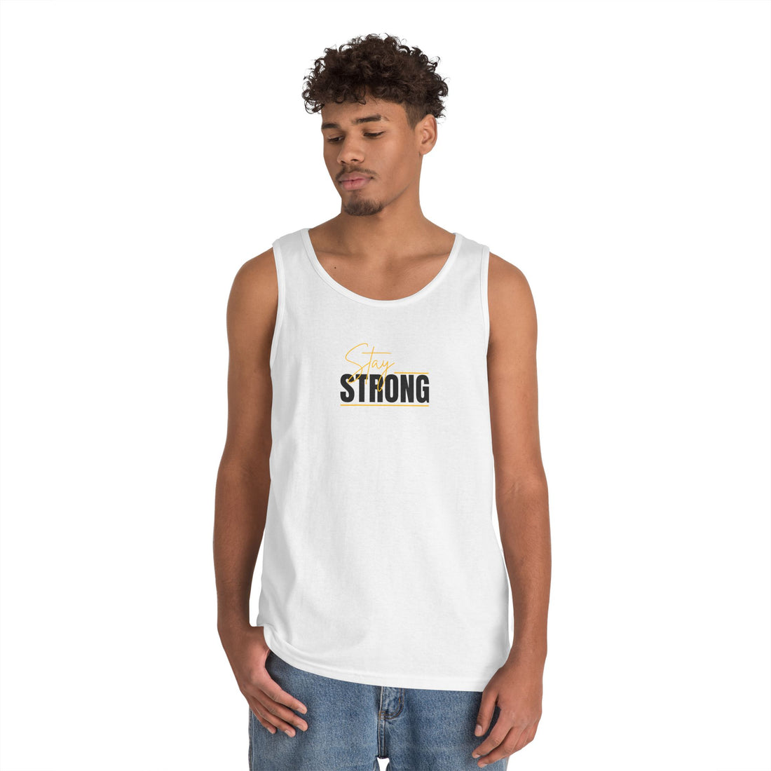 Stay Strong Graphic Heavy Cotton Tank Top