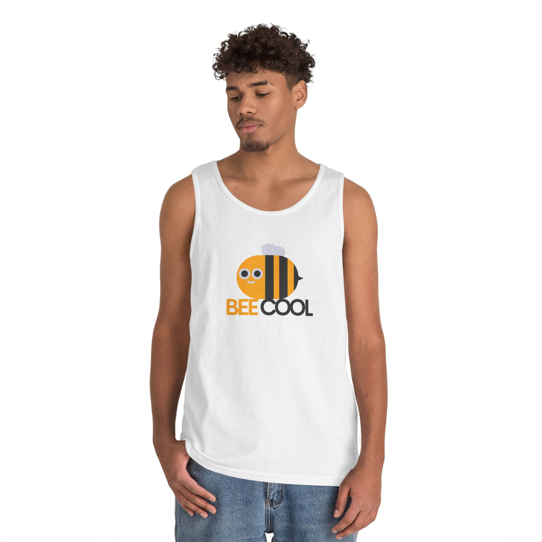 Bee Cool Graphic Heavy Cotton Tank Top