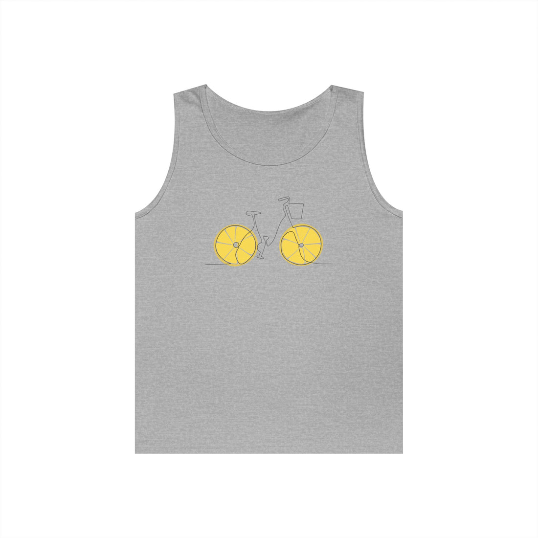 Fresh Ride: Lemon Bicycle Graphic Heavy Cotton Tank Top