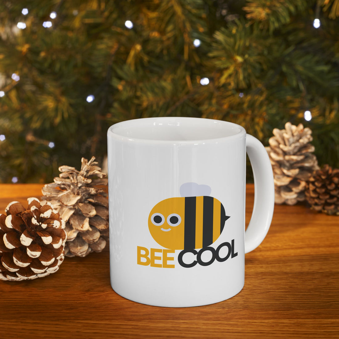 Bee Cool Graphic Ceramic Mug