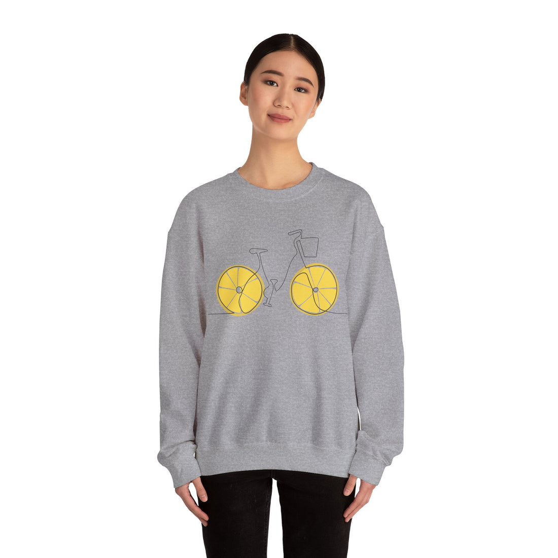 Fresh Ride: Lemon Bicycle Graphic Sweatshirt