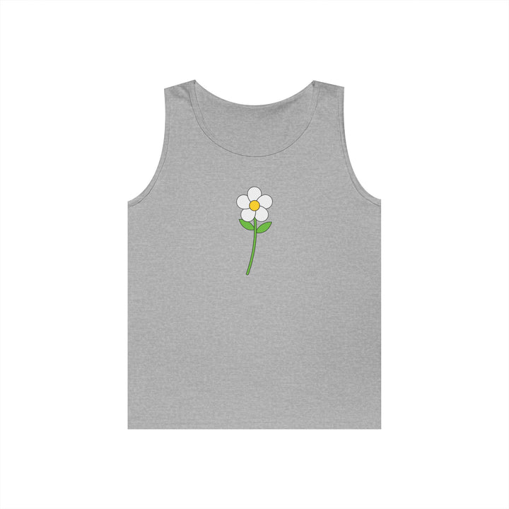 Minimalist Flower Graphic Heavy Cotton Tank Top