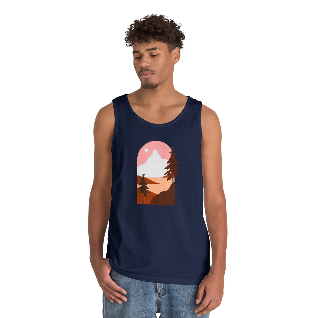 Arched Escape: Scenic Graphic Heavy Cotton Tank Top