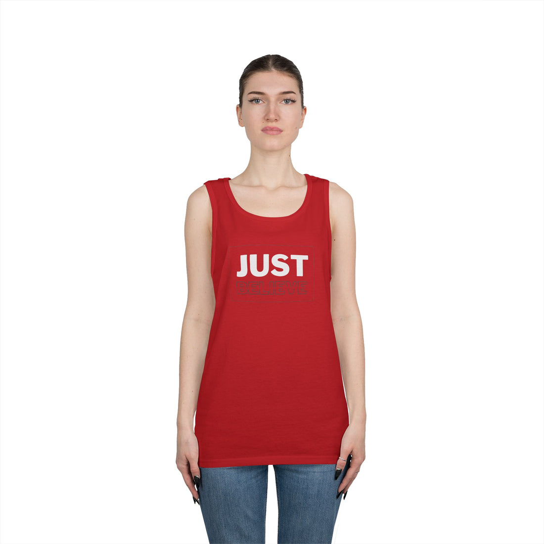 Just Believe Graphic Heavy Cotton Tank Top