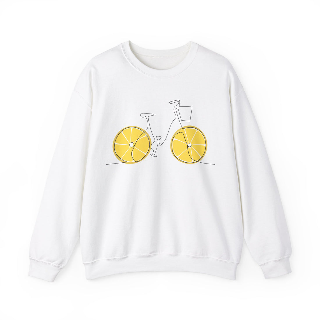 Fresh Ride: Lemon Bicycle Graphic Sweatshirt