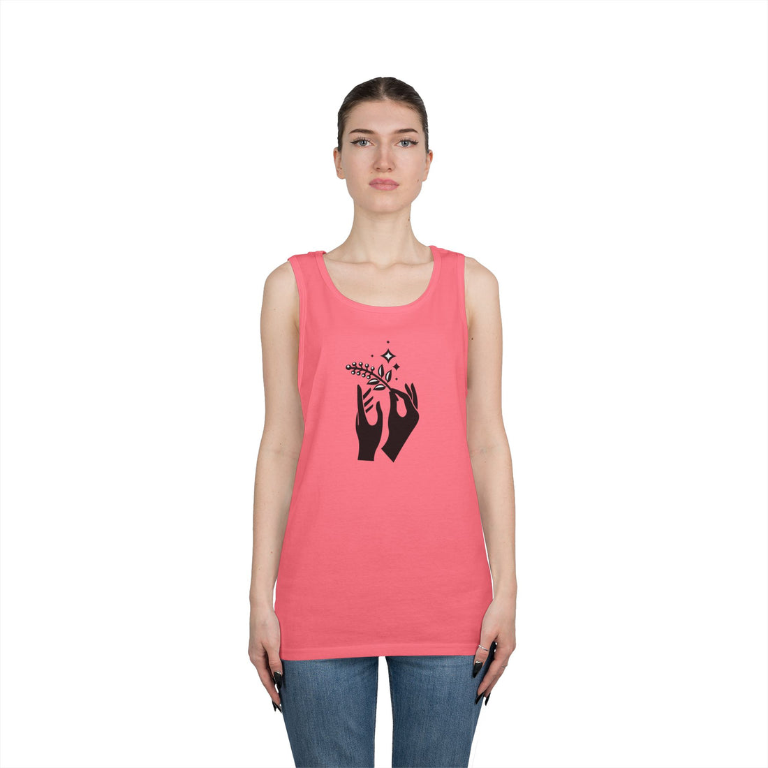 Nature-Inspired Graphic Heavy Cotton Tank Top