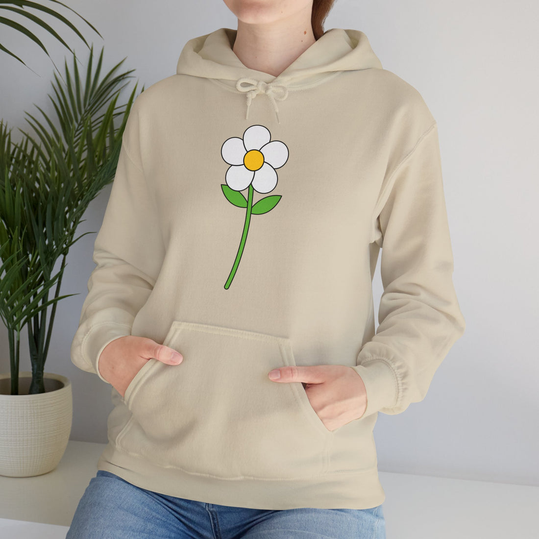 Minimalist Flower Graphic Hoodie