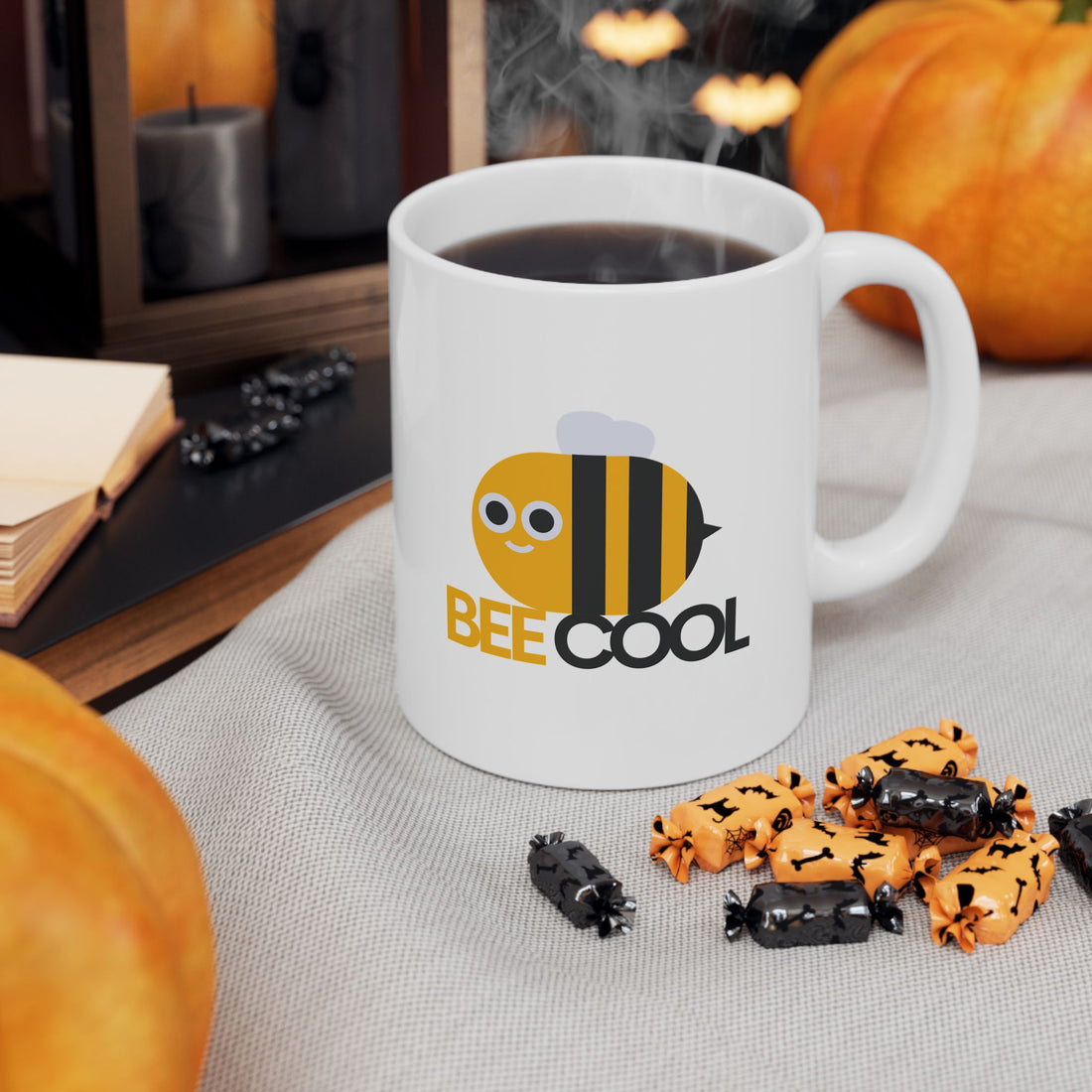 Bee Cool Graphic Ceramic Mug