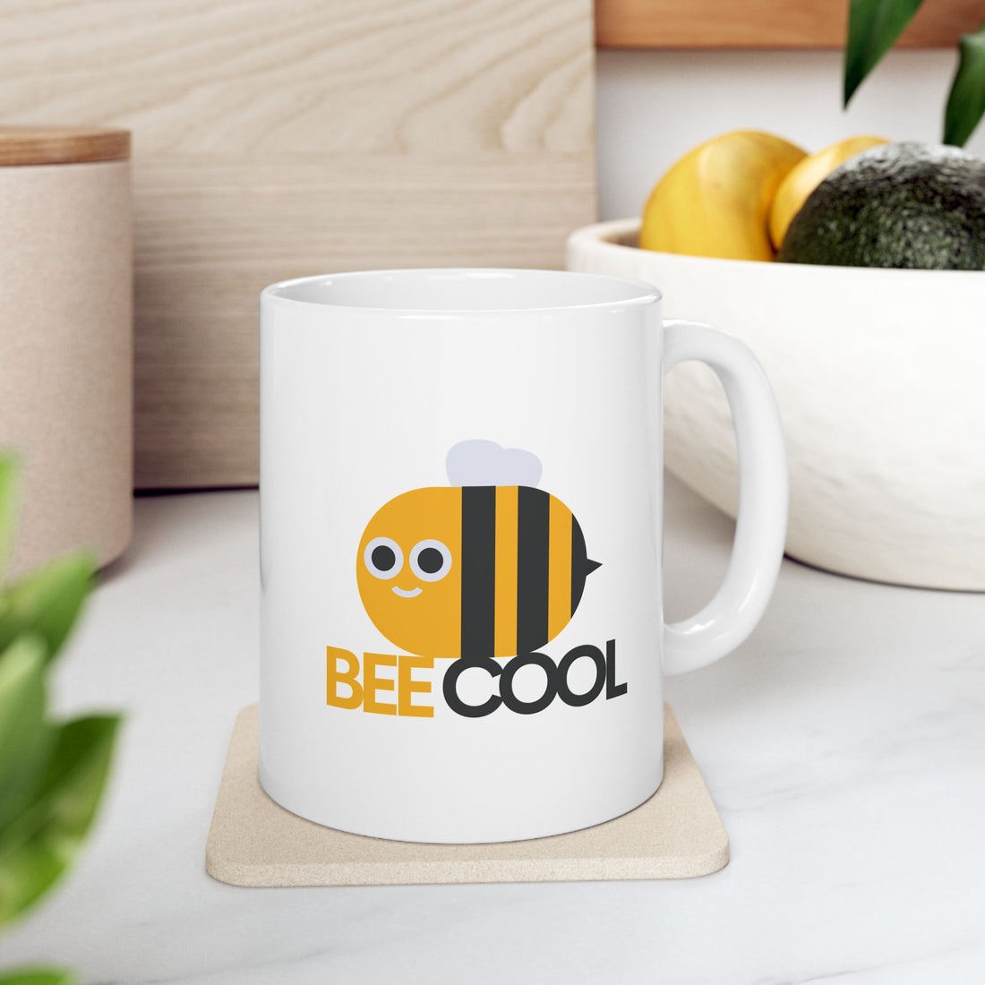 Bee Cool Graphic Ceramic Mug