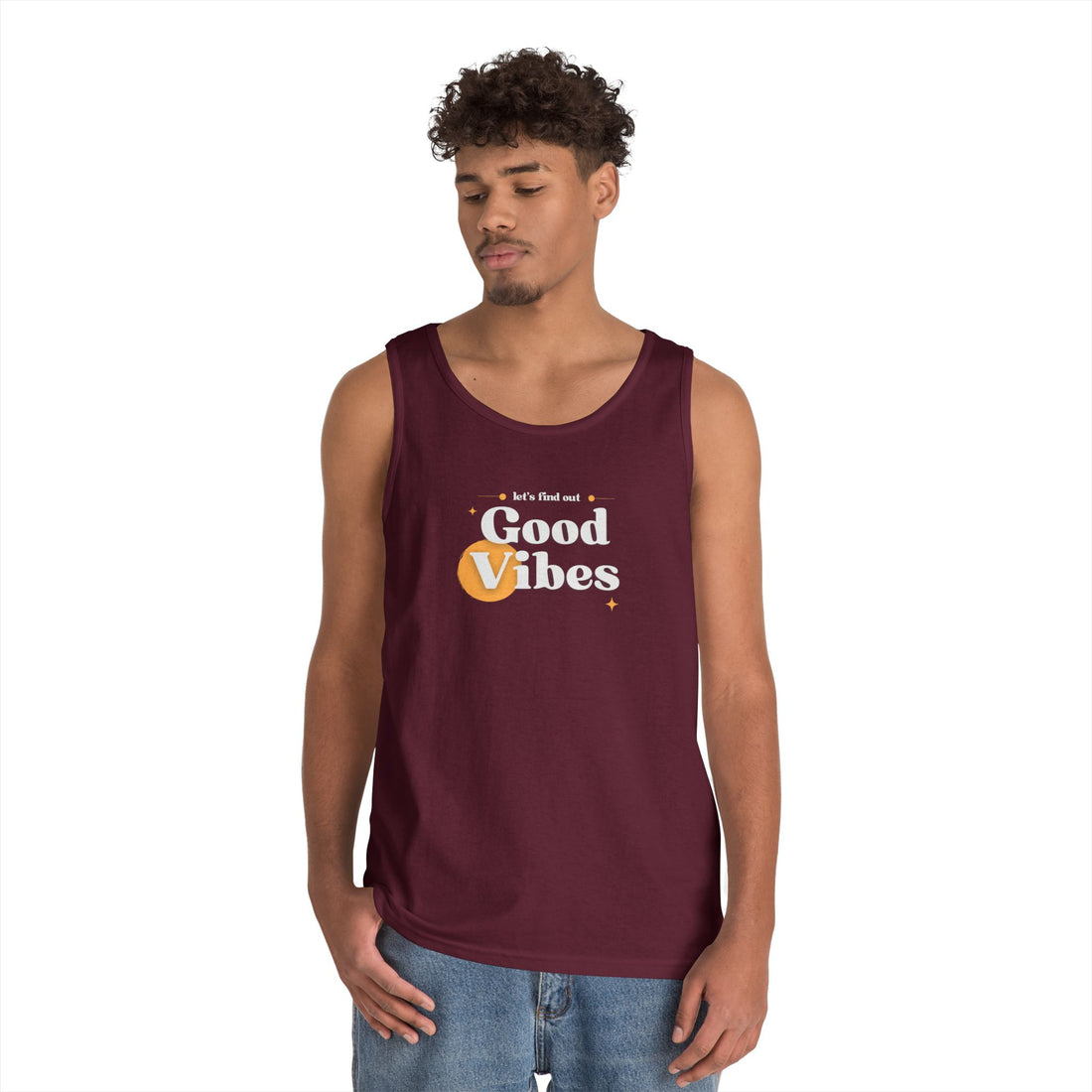 Good Vibes Graphic Heavy Cotton Tank Top