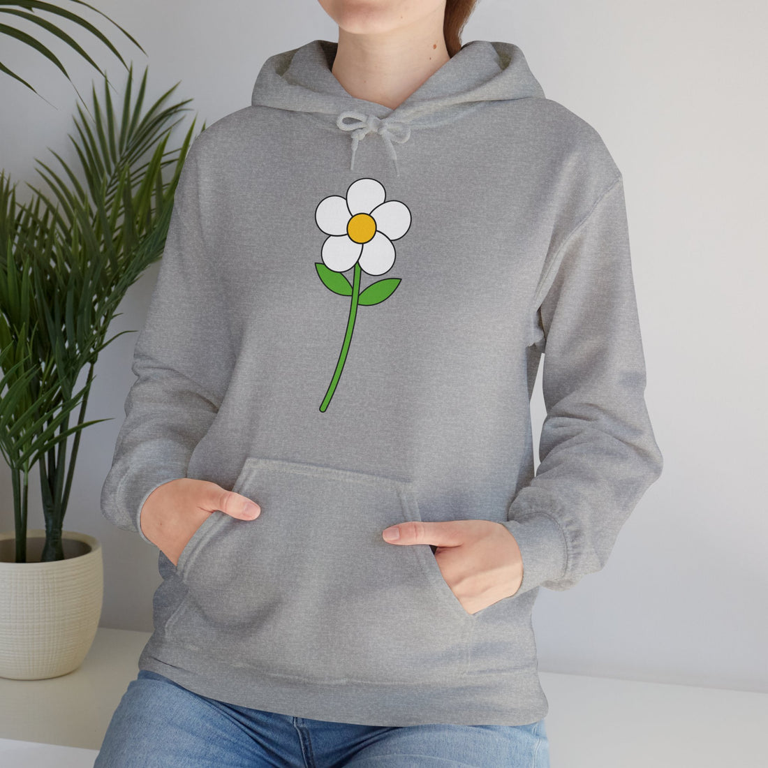 Minimalist Flower Graphic Hoodie