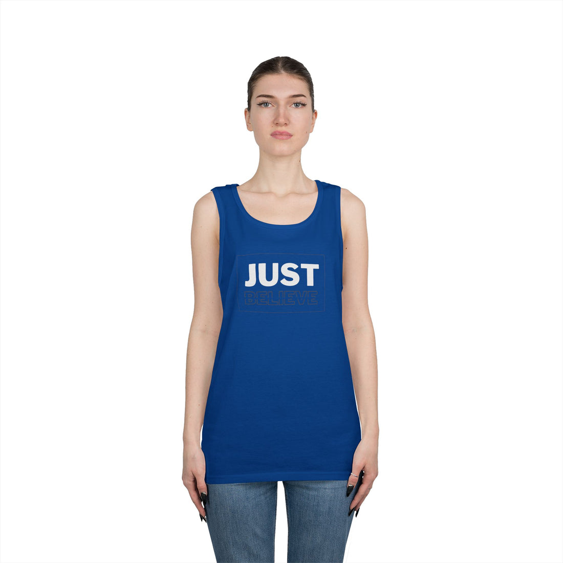 Just Believe Graphic Heavy Cotton Tank Top