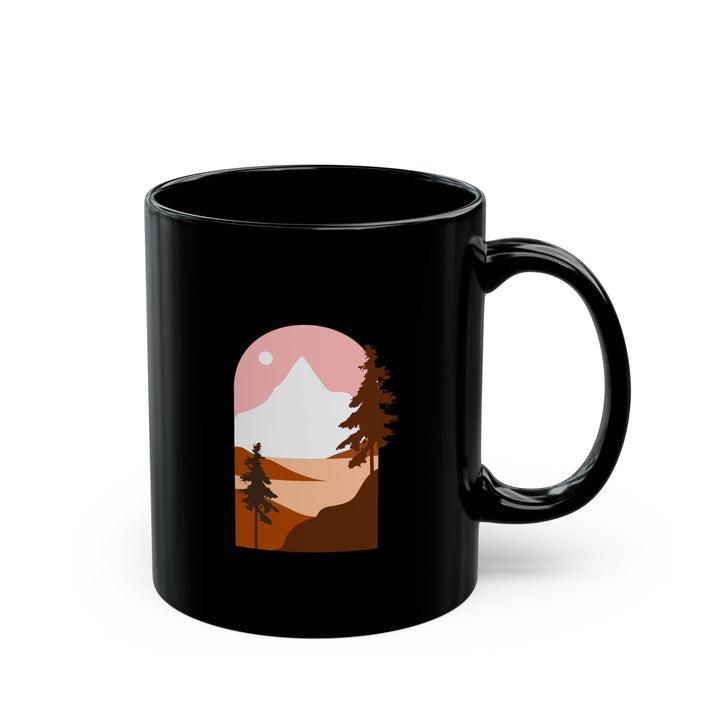 Arched Escape: Scenic Graphic Black Mug 11oz