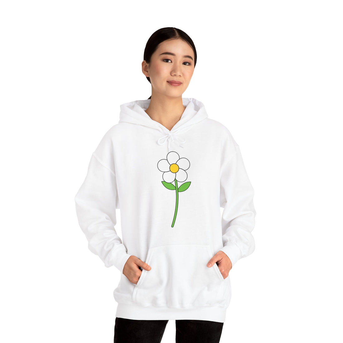 Minimalist Flower Graphic Hoodie