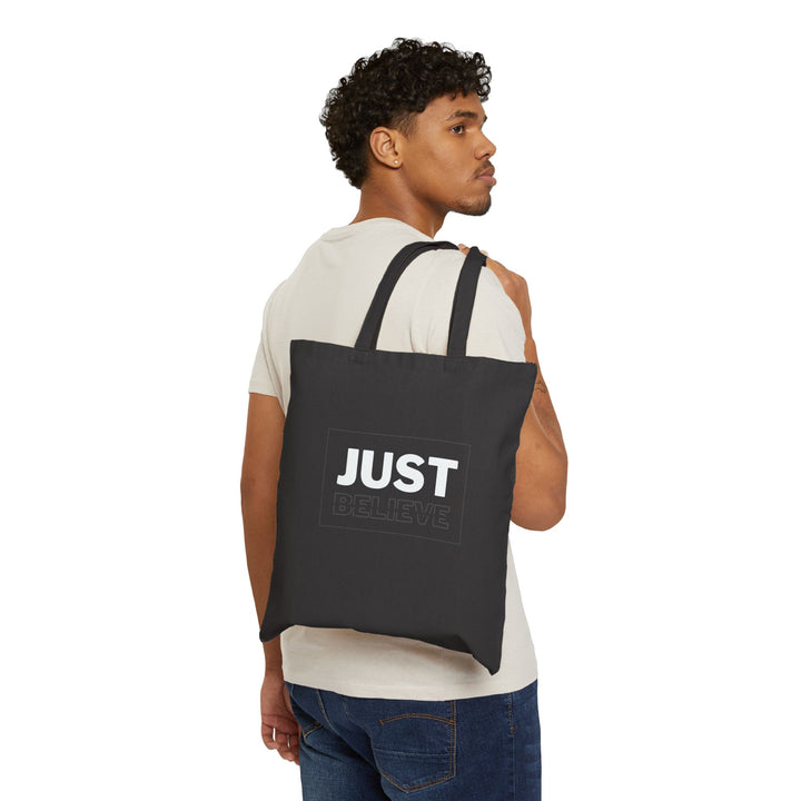 Just Believe Cotton Canvas Tote Bag