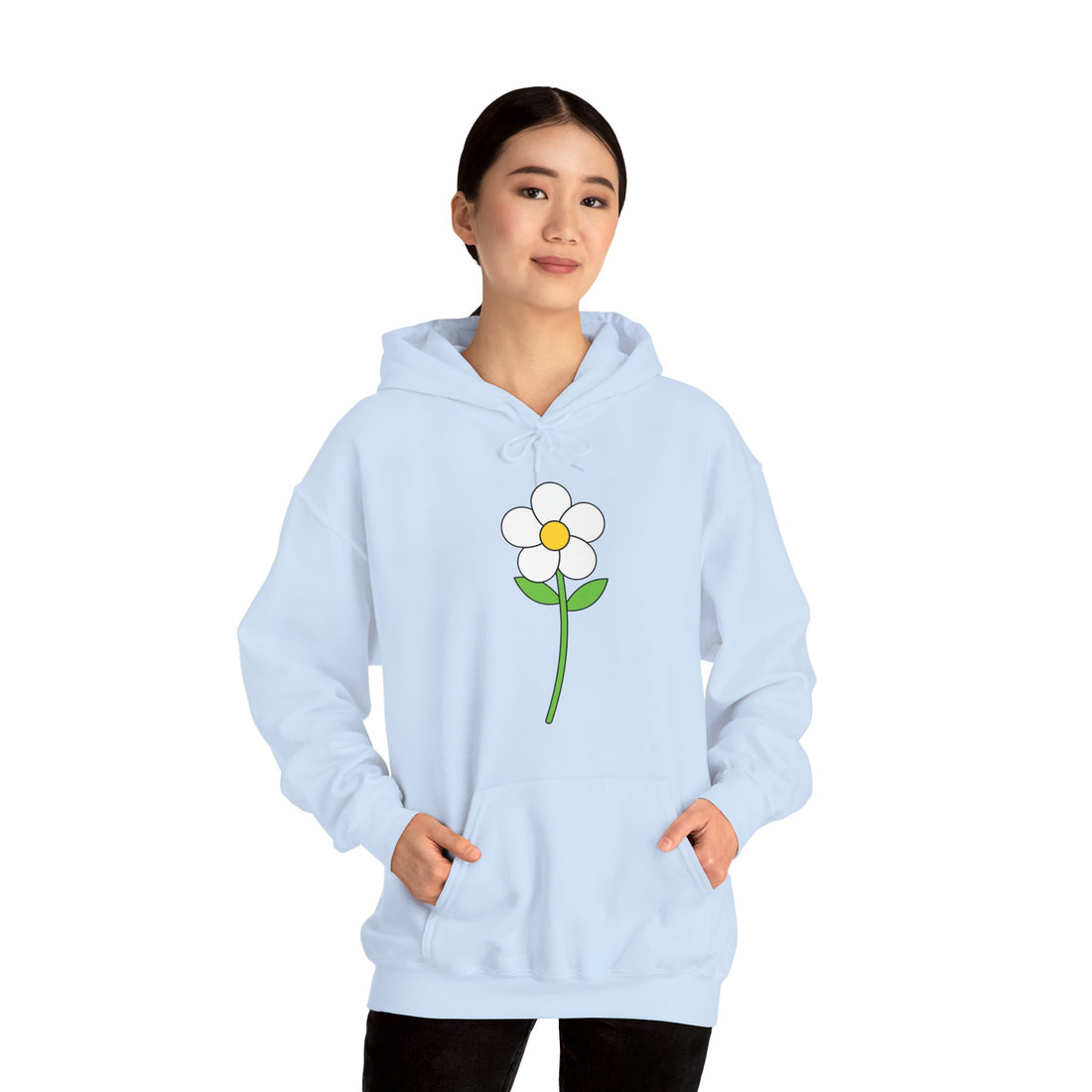 Minimalist Flower Graphic Hoodie