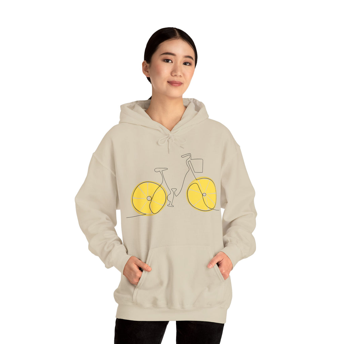 Fresh Ride: Lemon Bicycle Graphic Hoodie