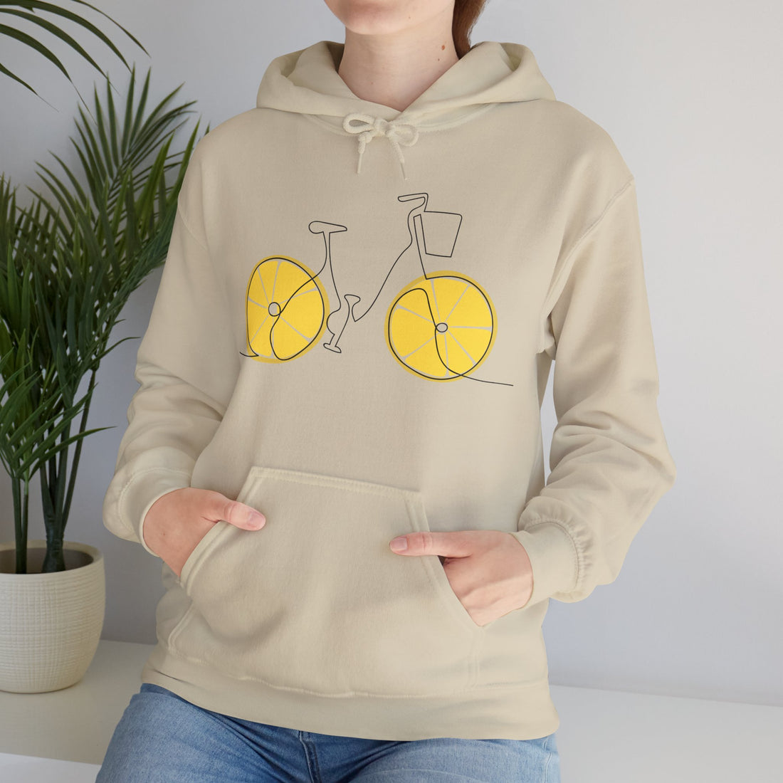 Fresh Ride: Lemon Bicycle Graphic Hoodie