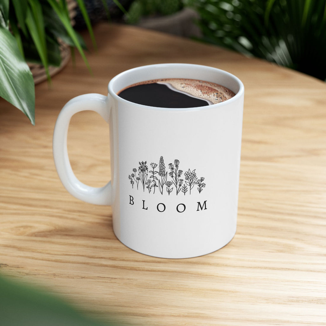 Bloom Flower Graphic Ceramic Mug