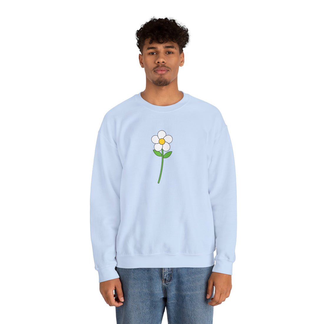 Minimalist Flower Graphic Sweatshirt