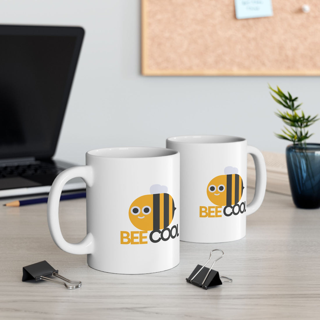 Bee Cool Graphic Ceramic Mug