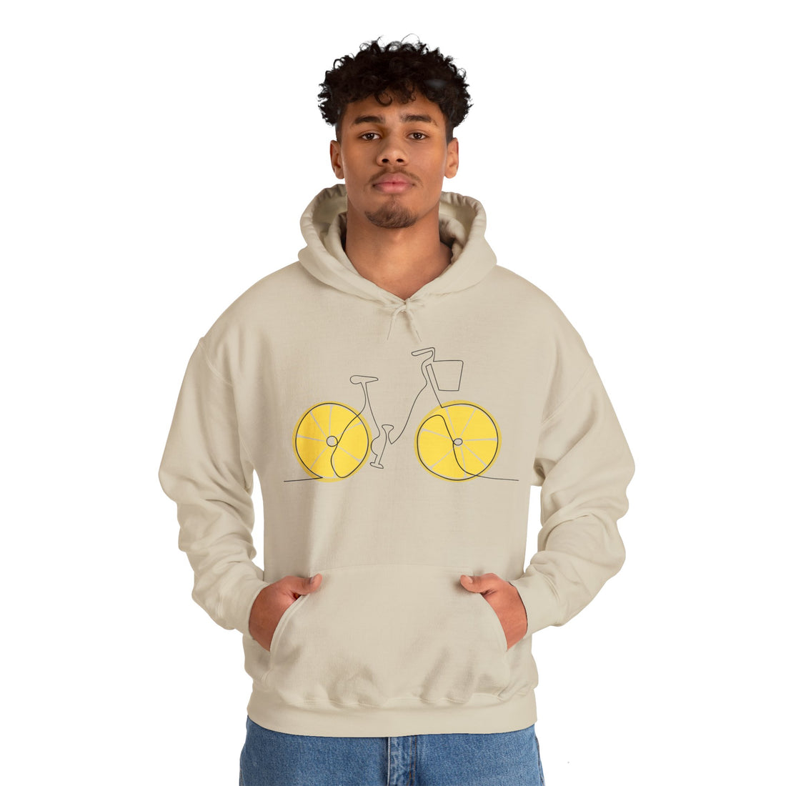 Fresh Ride: Lemon Bicycle Graphic Hoodie