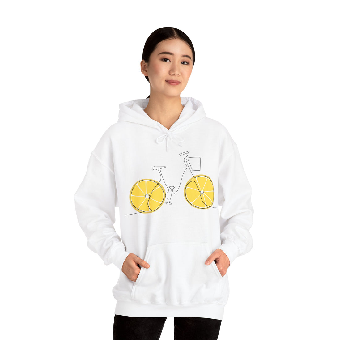 Fresh Ride: Lemon Bicycle Graphic Hoodie