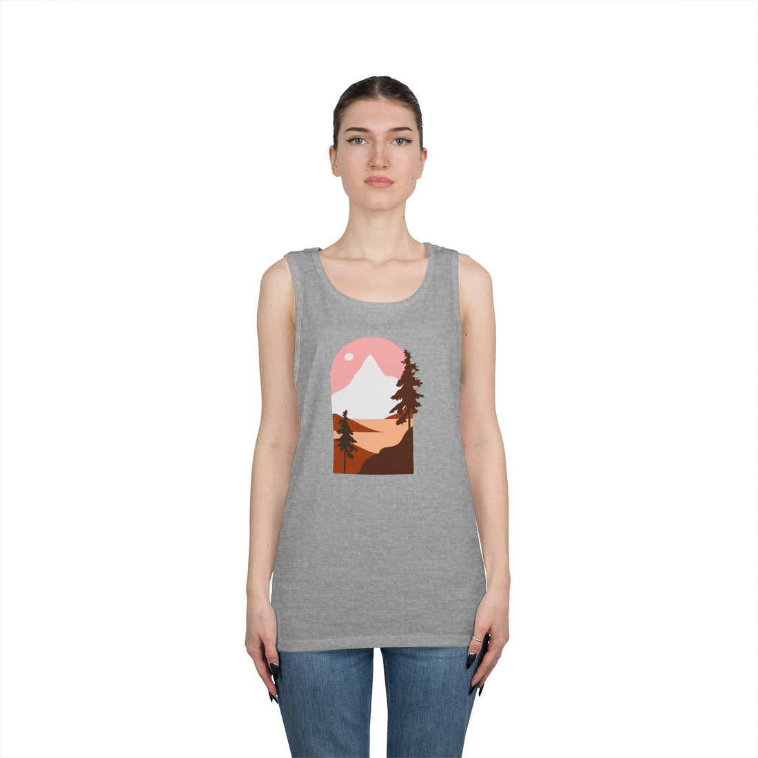 Arched Escape: Scenic Graphic Heavy Cotton Tank Top