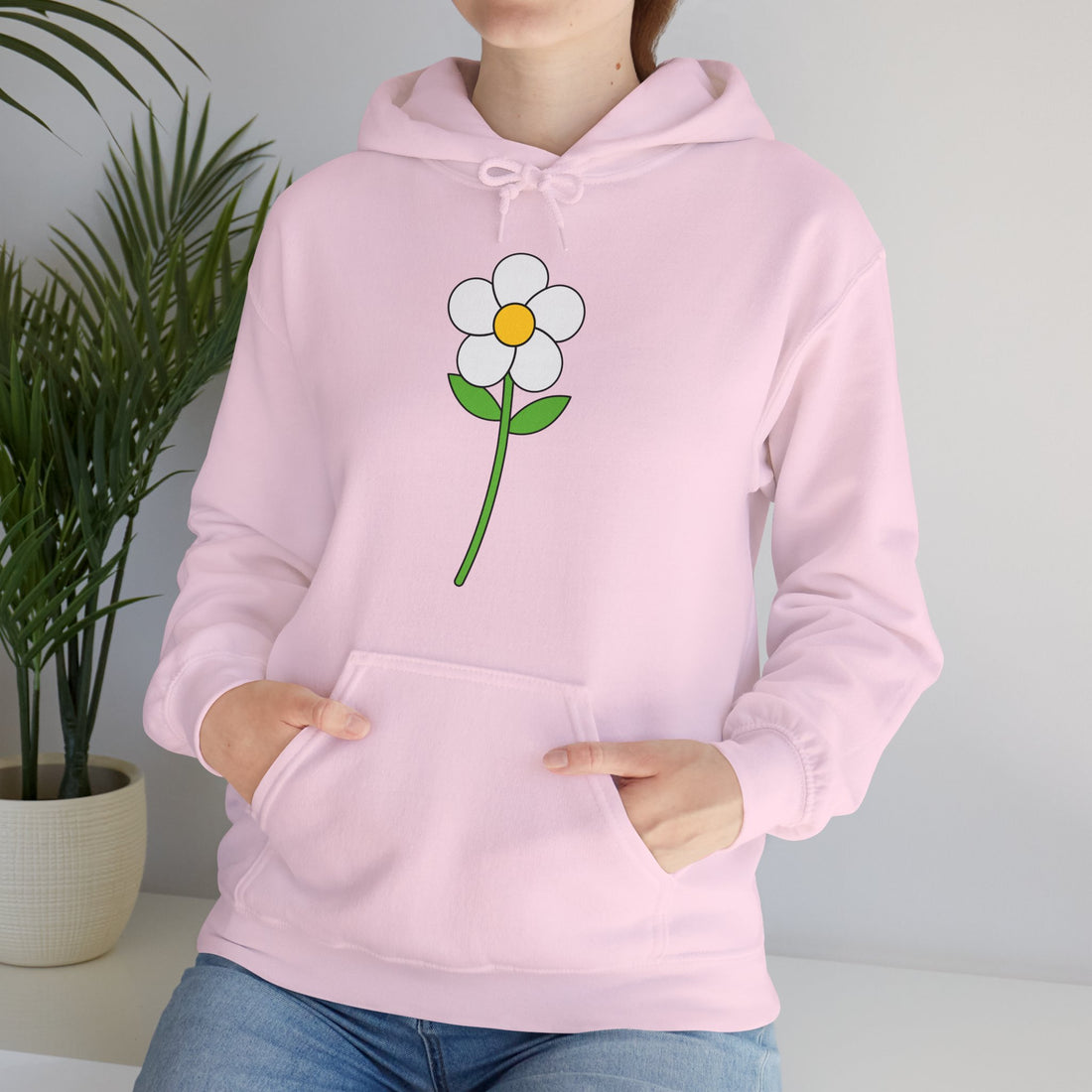 Minimalist Flower Graphic Hoodie