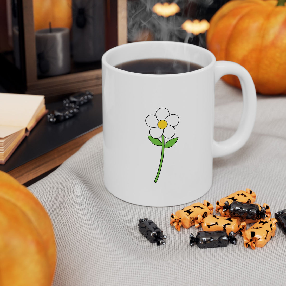 Minimalist Flower Graphic Ceramic Mug