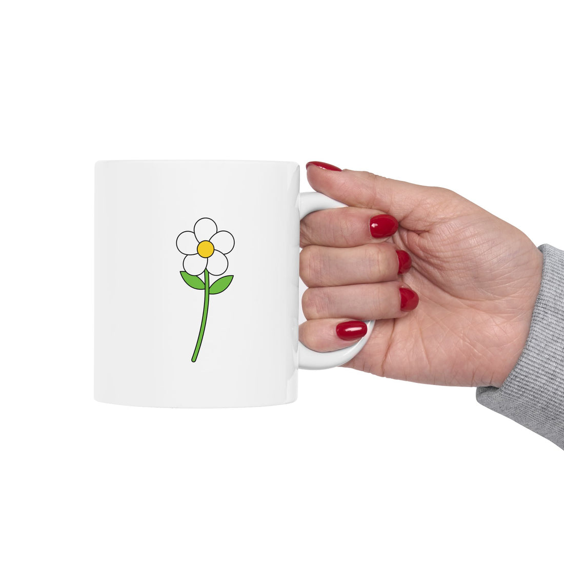 Minimalist Flower Graphic Ceramic Mug