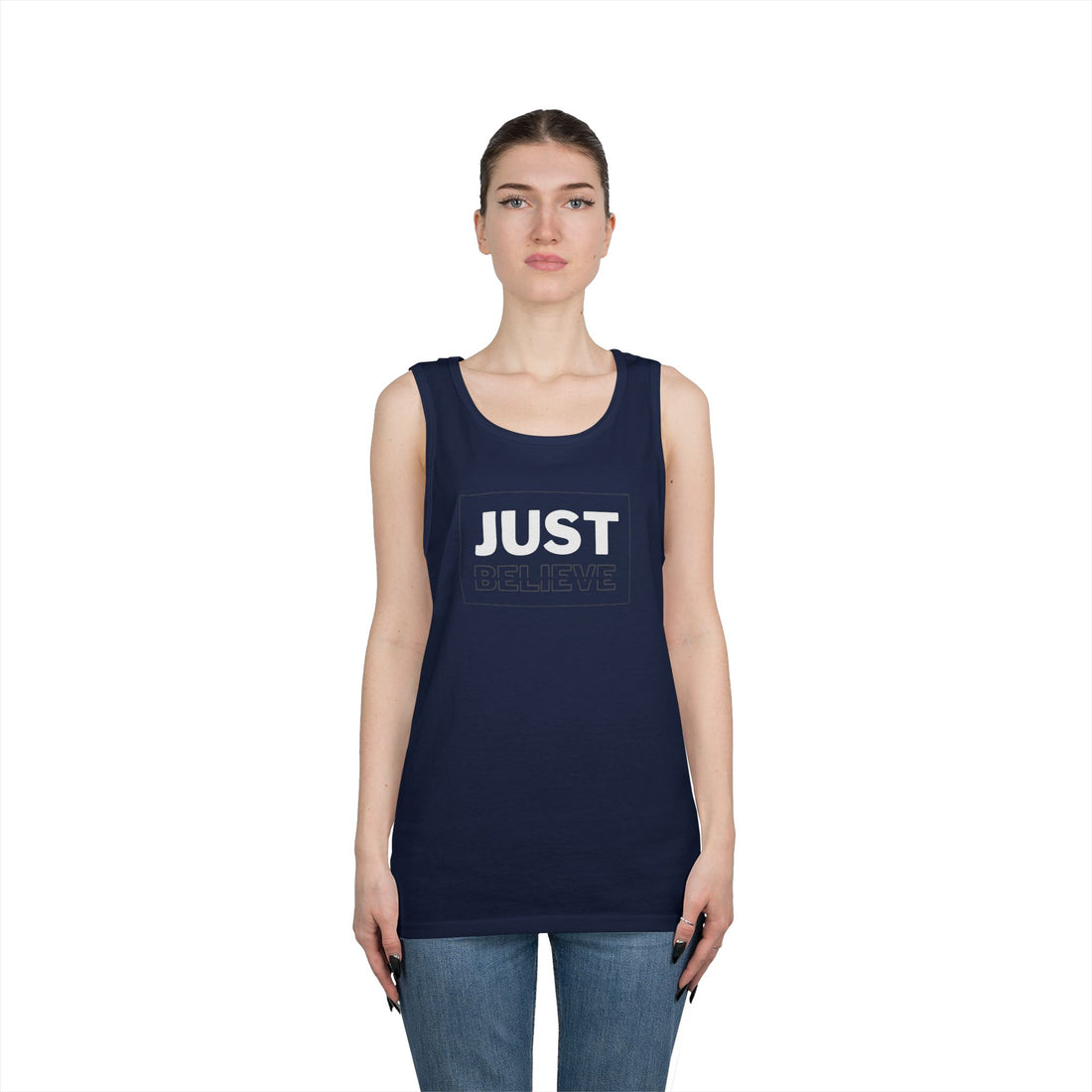 Just Believe Graphic Heavy Cotton Tank Top