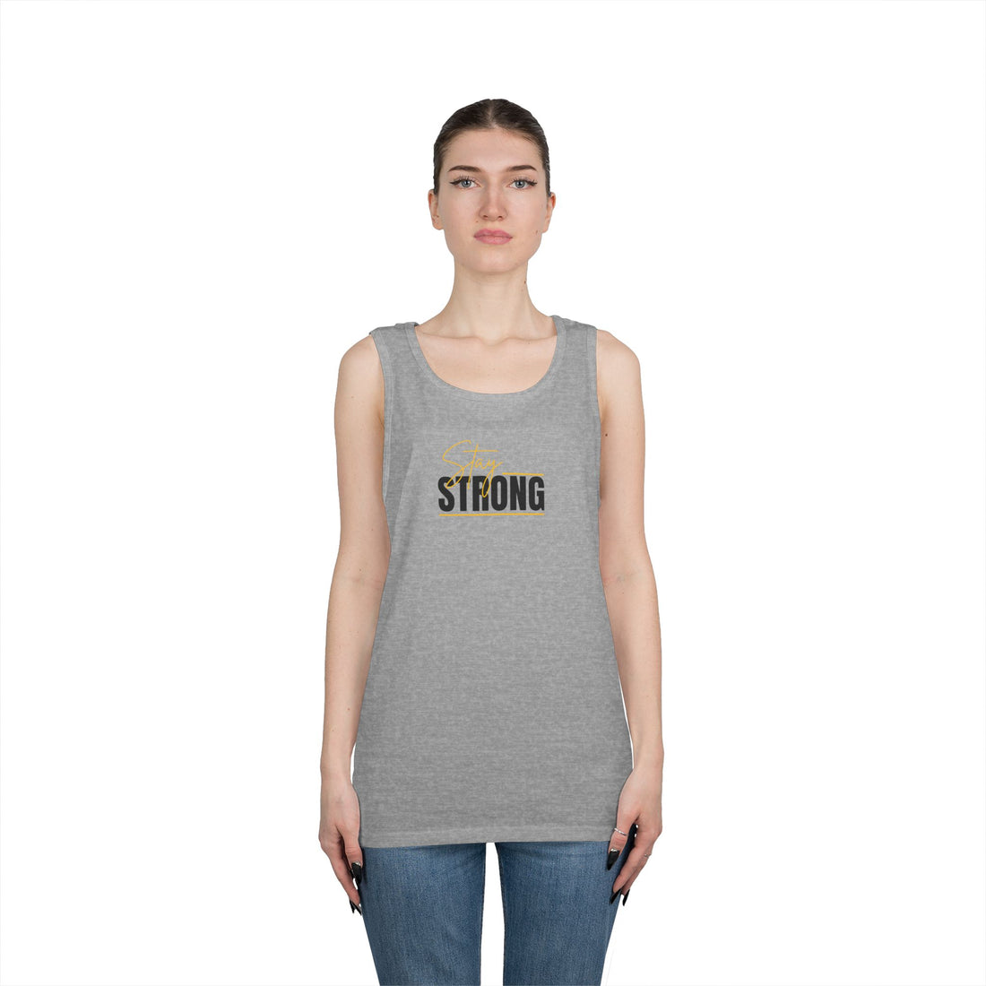 Stay Strong Graphic Heavy Cotton Tank Top