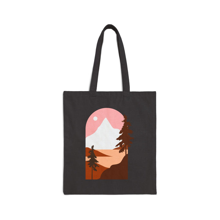 Arched Escape: Scenic Graphic Cotton Canvas Tote Bag