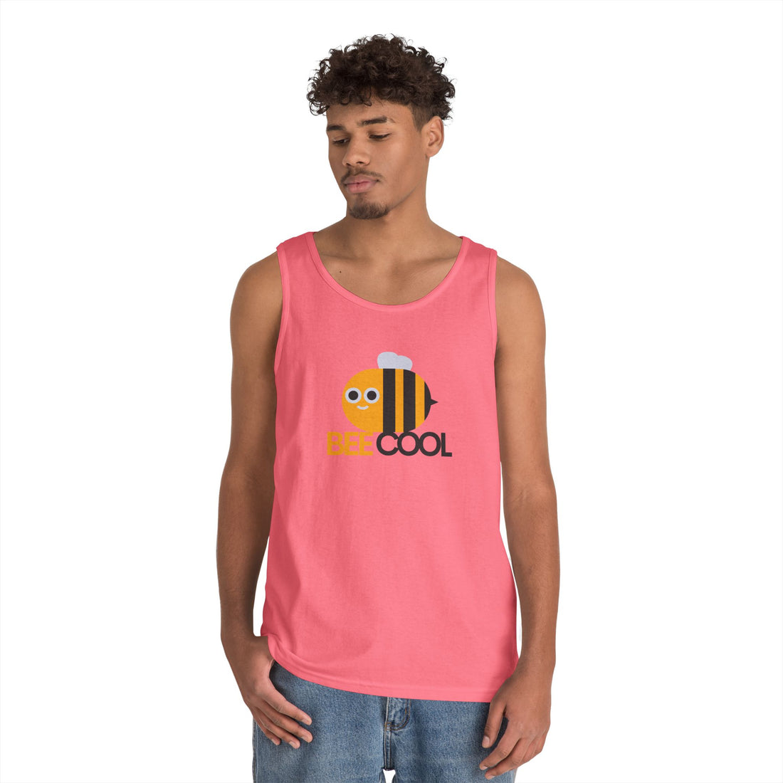 Bee Cool Graphic Heavy Cotton Tank Top