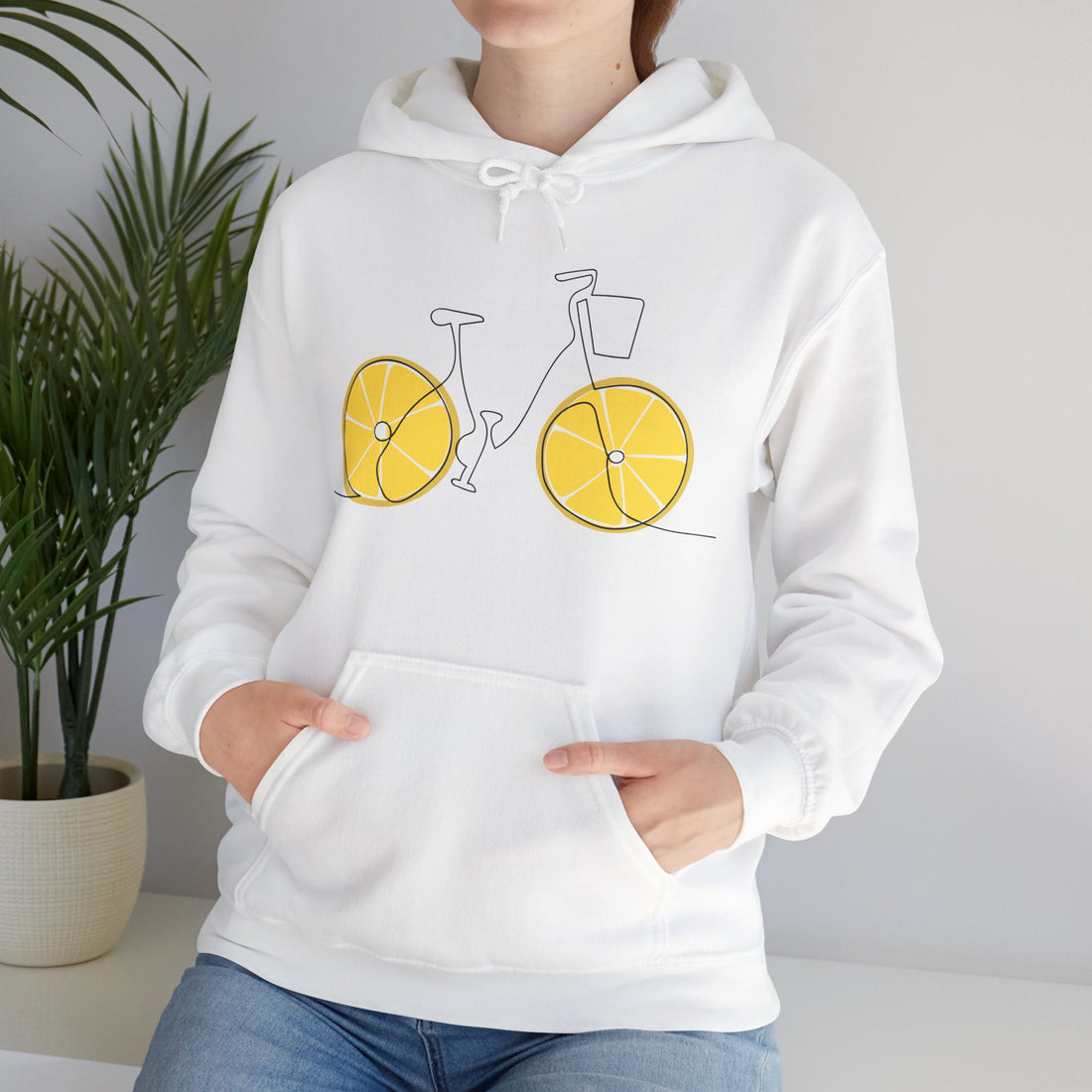 Fresh Ride: Lemon Bicycle Graphic Hoodie