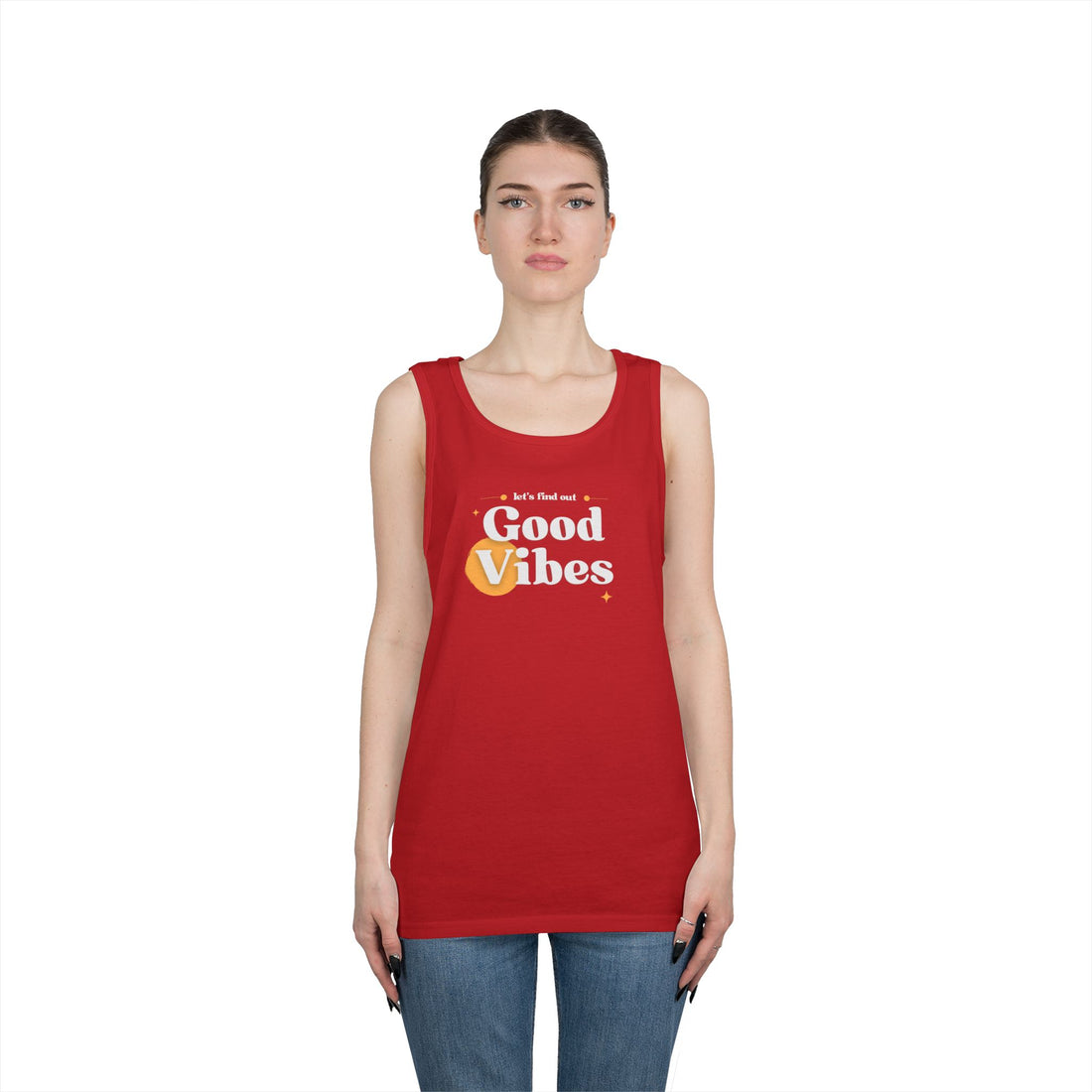 Good Vibes Graphic Heavy Cotton Tank Top