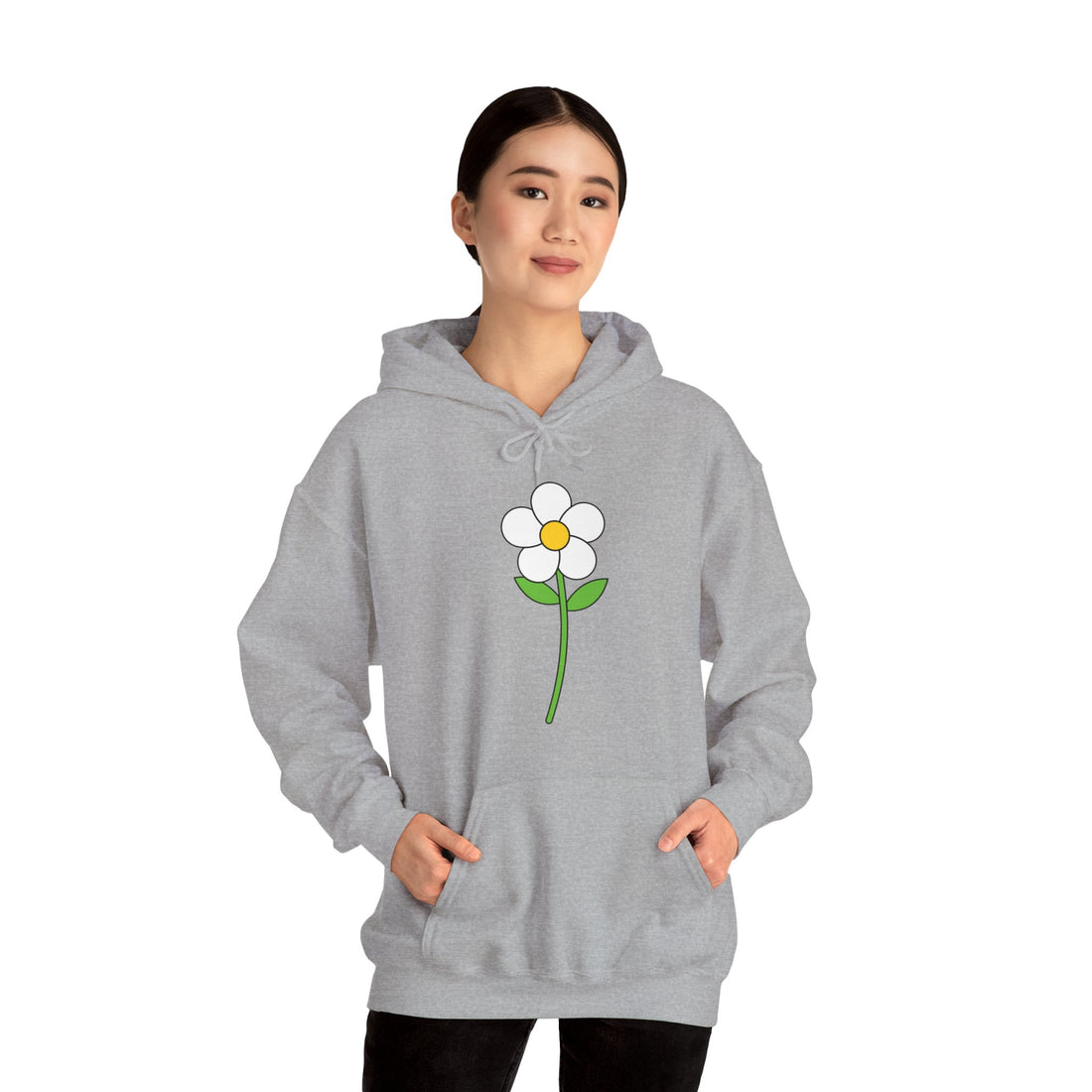 Minimalist Flower Graphic Hoodie