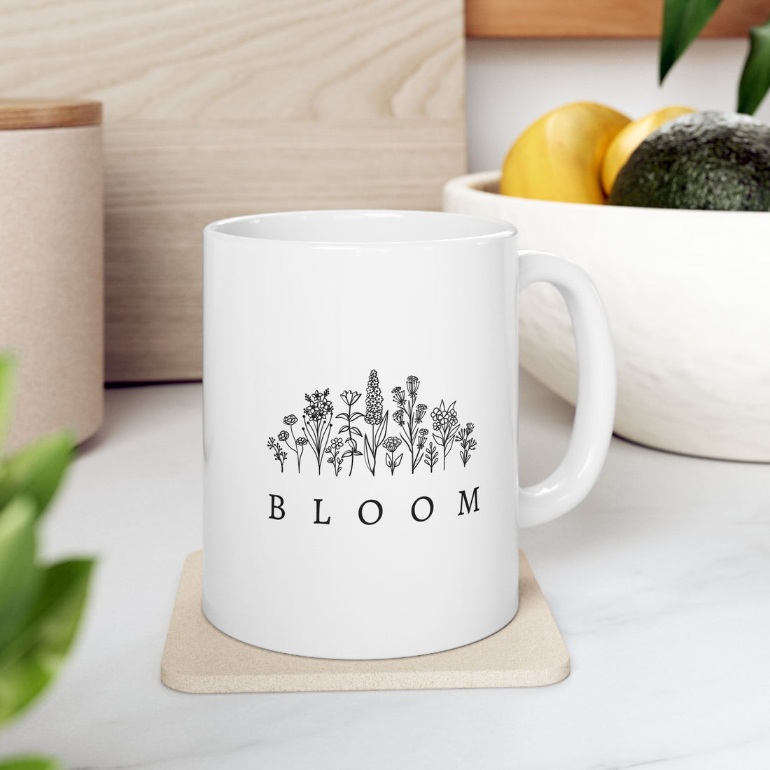 Bloom Flower Graphic Ceramic Mug